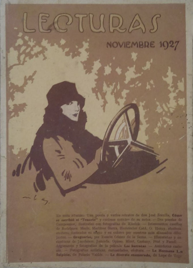 LECTURAS magazine side cover Issue 78  November 1927