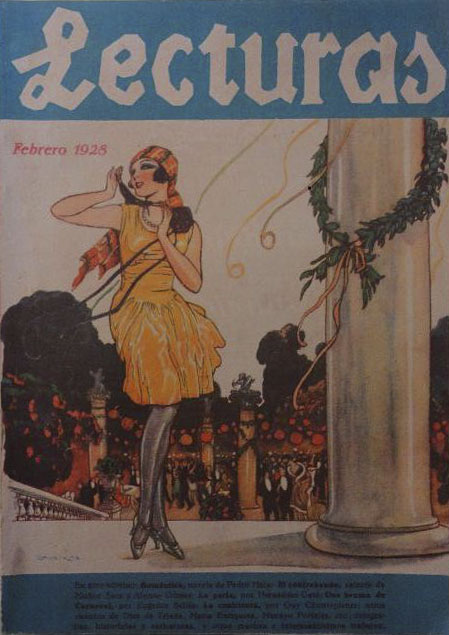 LECTURAS magazine side cover Issue 81  February 1928