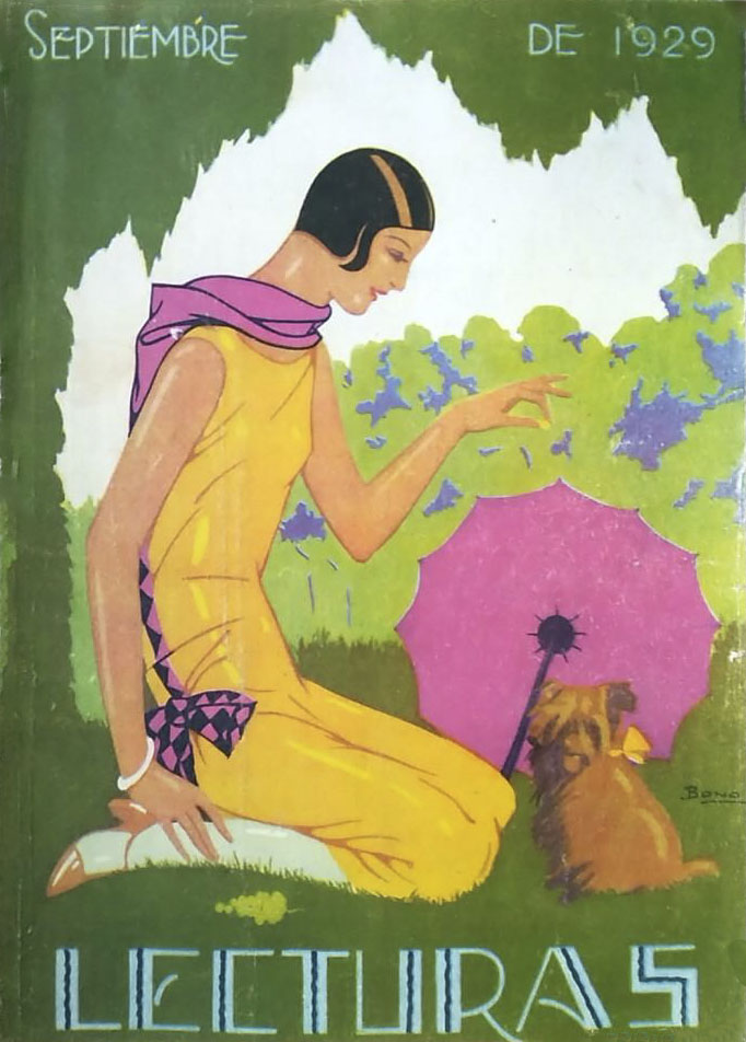 LECTURAS magazine side cover Issue 100  September 1929