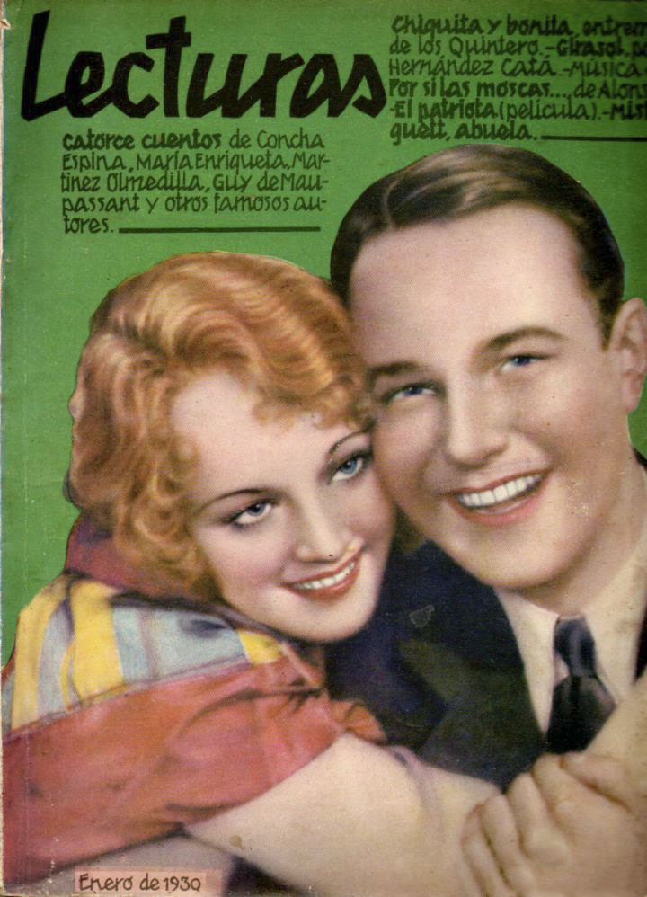 LECTURAS magazine side cover Issue 104  January 1930