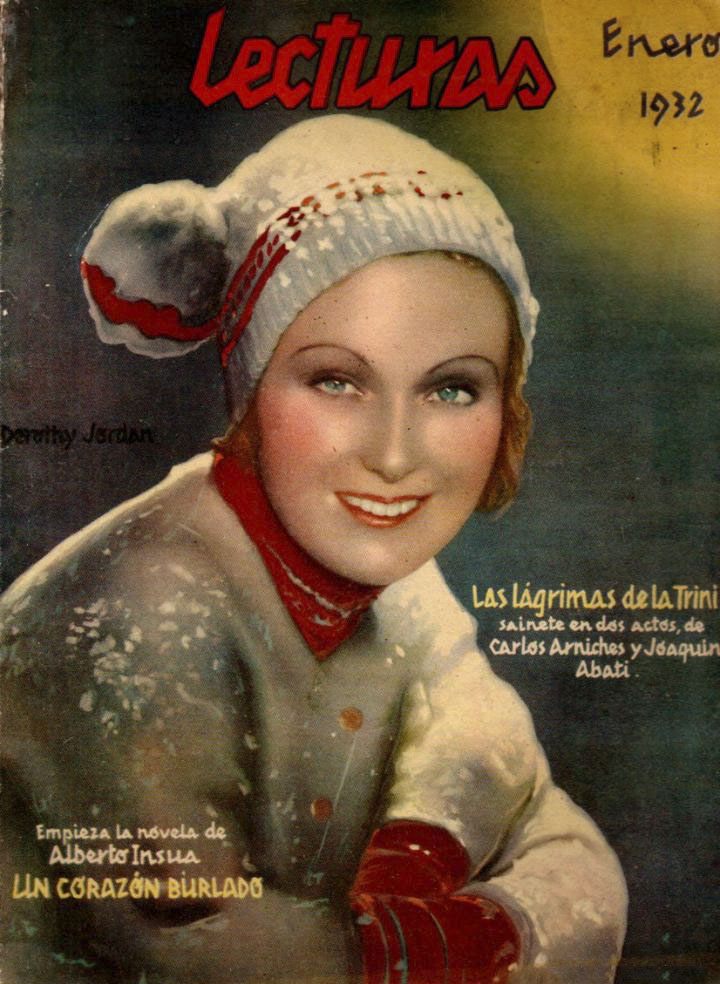 LECTURAS magazine side cover Issue 128  January 1932