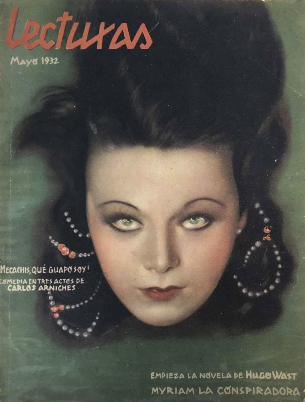 LECTURAS magazine side cover Issue 132  May 1932