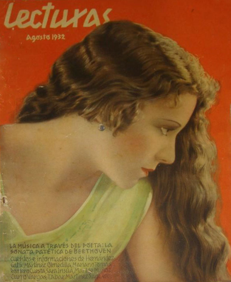 LECTURAS magazine side cover Issue 135  August 1932