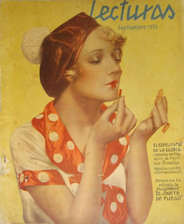 LECTURAS magazine side cover Issue 136  September 1932