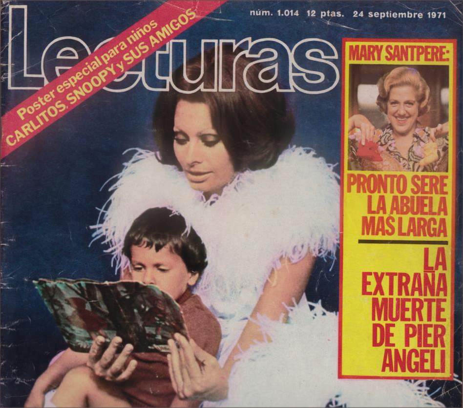 LECTURAS magazine side cover Issue 1014 24 September 1971