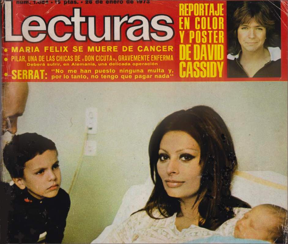 LECTURAS magazine side cover Issue 1084 26 January 1973