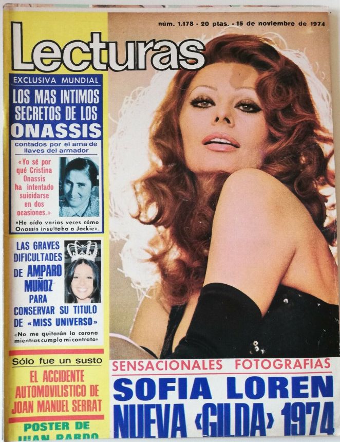LECTURAS magazine side cover Issue 1178 15 November 1974
