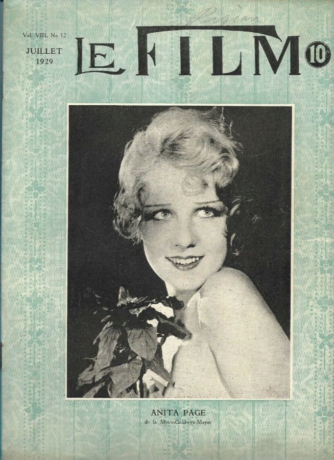 FILM | LE (20s-60s Ca) magazine side cover  July 1929