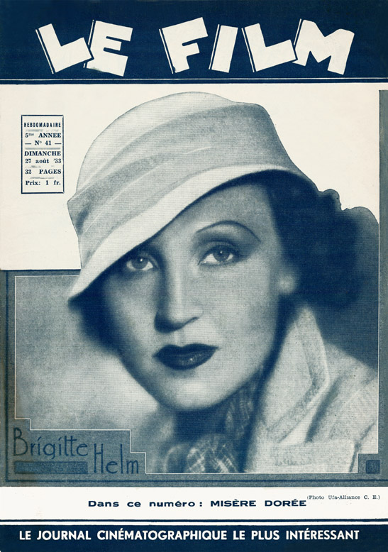FILM | LE (Be) magazine side cover Issue 41 27 August 1933