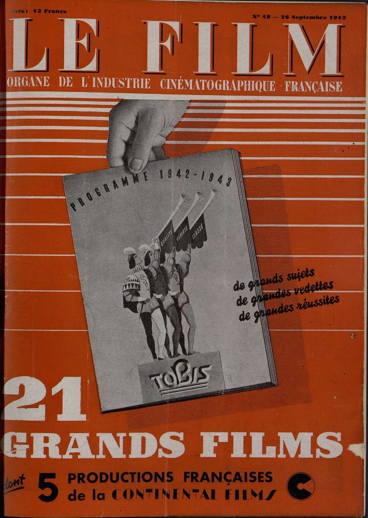 FILM | LE (40s) magazine side cover Issue 49 26 September 1942