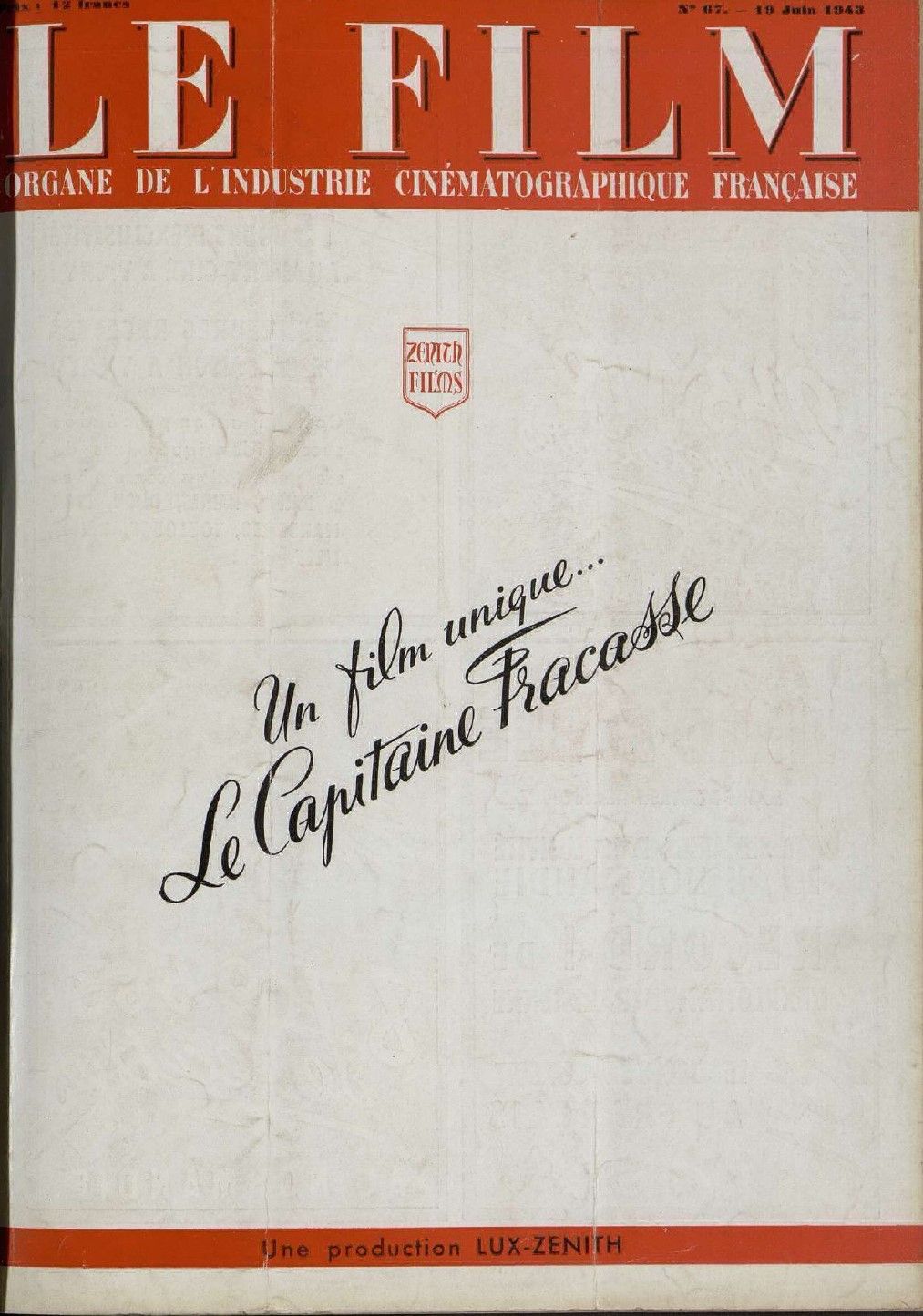 FILM | LE (40s) magazine side cover Issue 67 19 June 1943