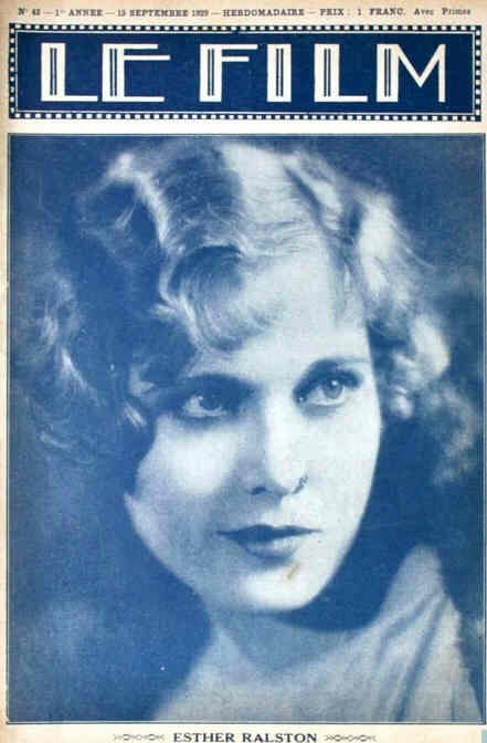 FILM | LE (Be) magazine side cover Issue 43 15 September 1929