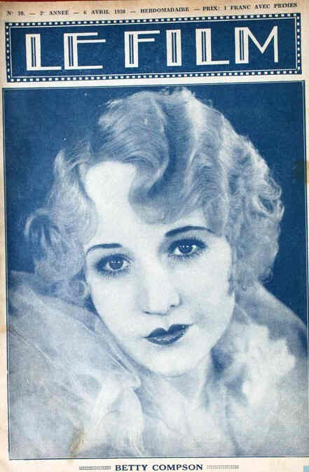FILM | LE (Be) magazine side cover Issue 20 6 April 1930