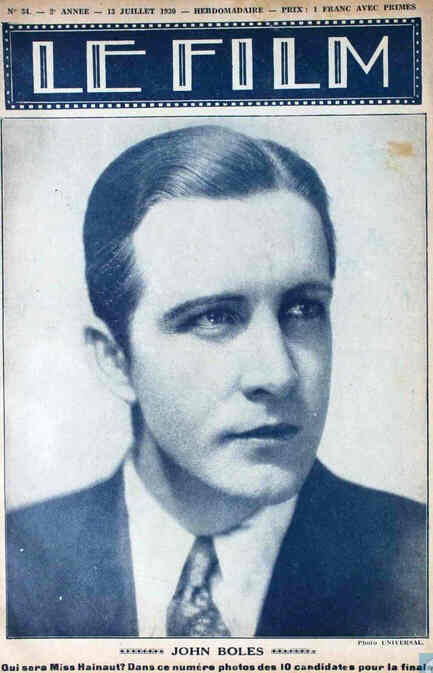 FILM | LE (Be) magazine side cover Issue 34 13 July 1930