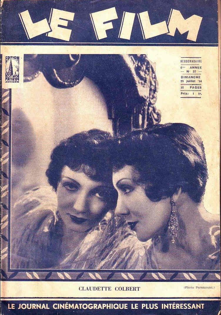 FILM | LE (Be) magazine side cover Issue 37 29 July 1934