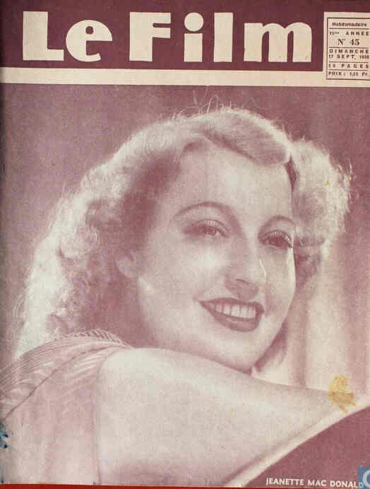 FILM | LE (Be) magazine side cover Issue 45 17 September 1939