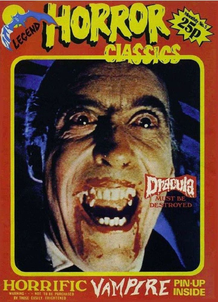 LEGEND HORROR CLASSICS magazine side cover Issue 5  1975