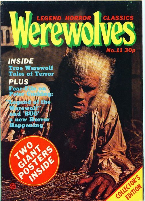 LEGEND HORROR CLASSICS magazine side cover Issue 11  1975