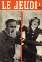 JEUDI |LE magazine side cover August 1940