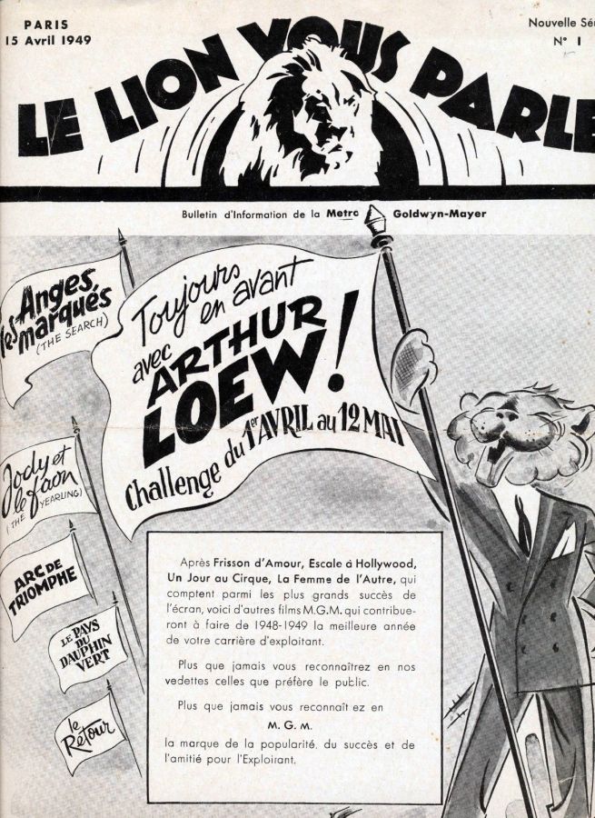 LION VOUS PARLE | LE magazine side cover Issue 1 15 April 1949