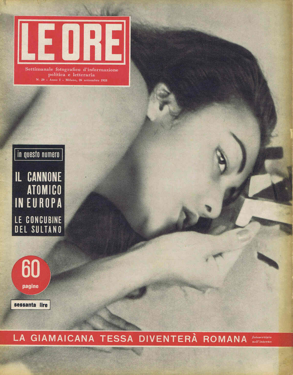 ORE | LE magazine side cover Issue 20 26 September 1953