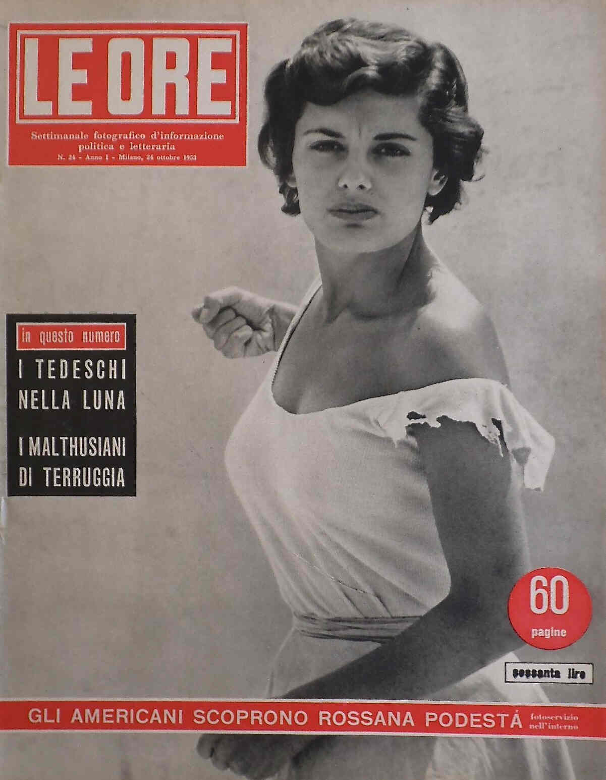 ORE | LE magazine side cover Issue 24 24 October 1953