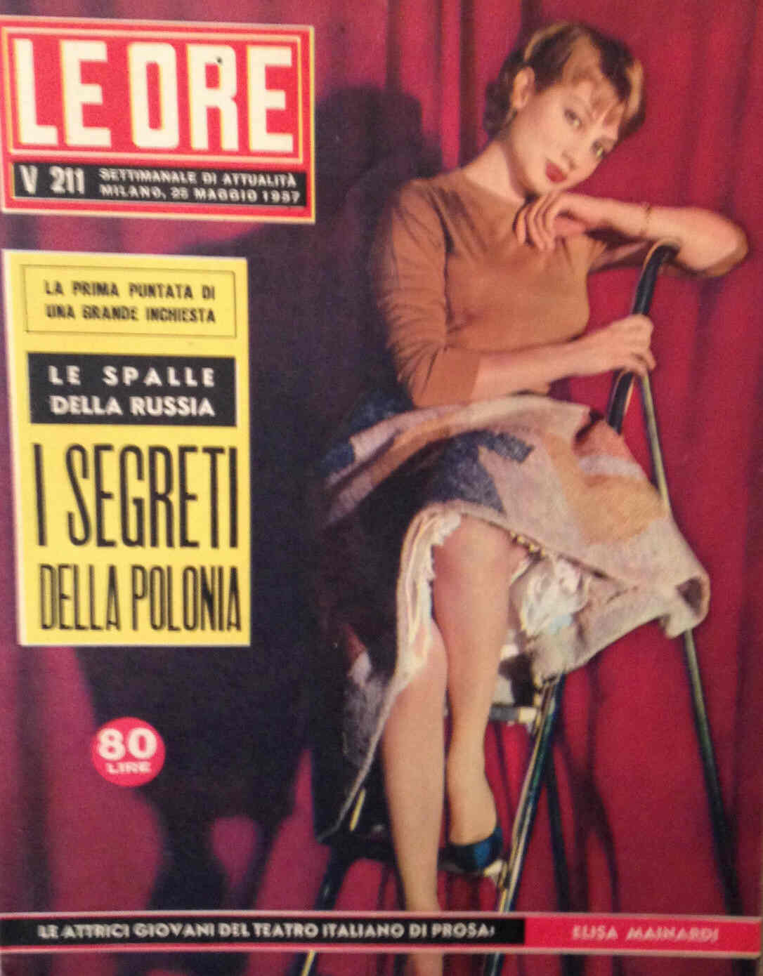 ORE | LE magazine side cover Issue 211 25 May 1957