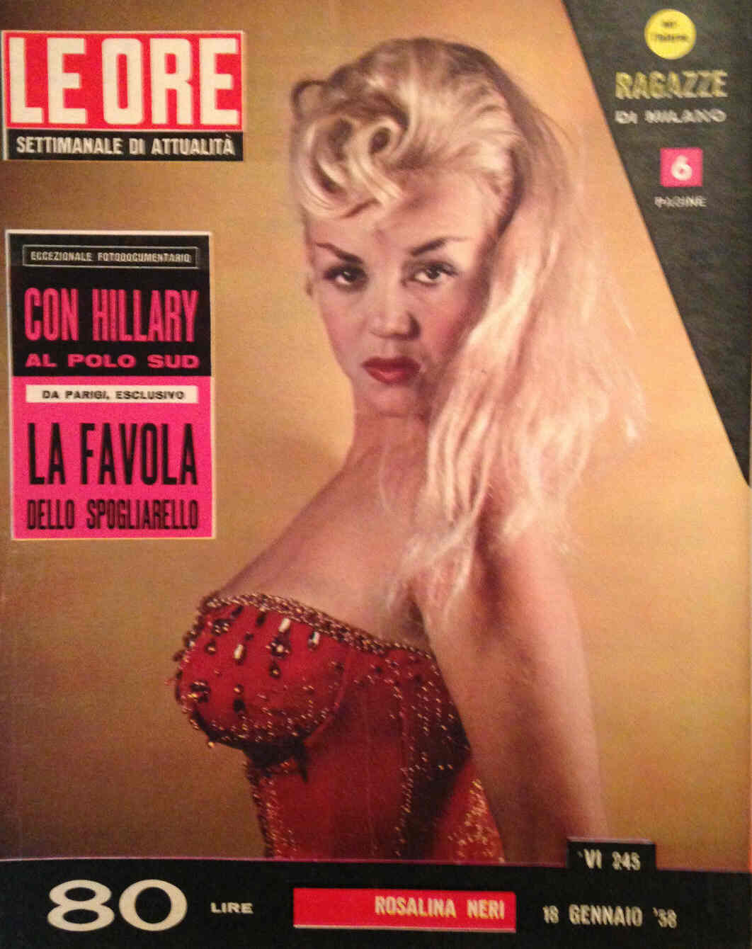 ORE | LE magazine side cover Issue 245 18 January 1958