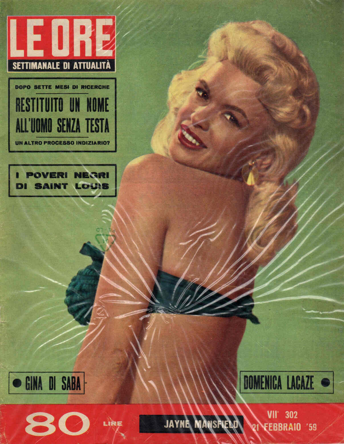 ORE | LE magazine side cover Issue 302 21 February 1959