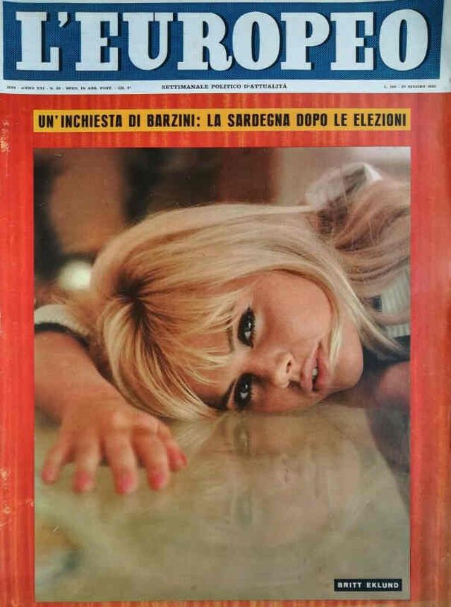 L EUROPEO magazine side cover Issue 26 27 June 1965