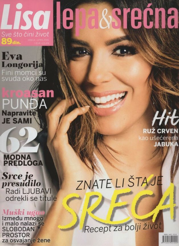 LEPA I SRECNA magazine side cover  April 2016