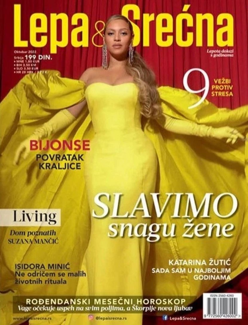 LEPA I SRECNA magazine side cover  October 2022