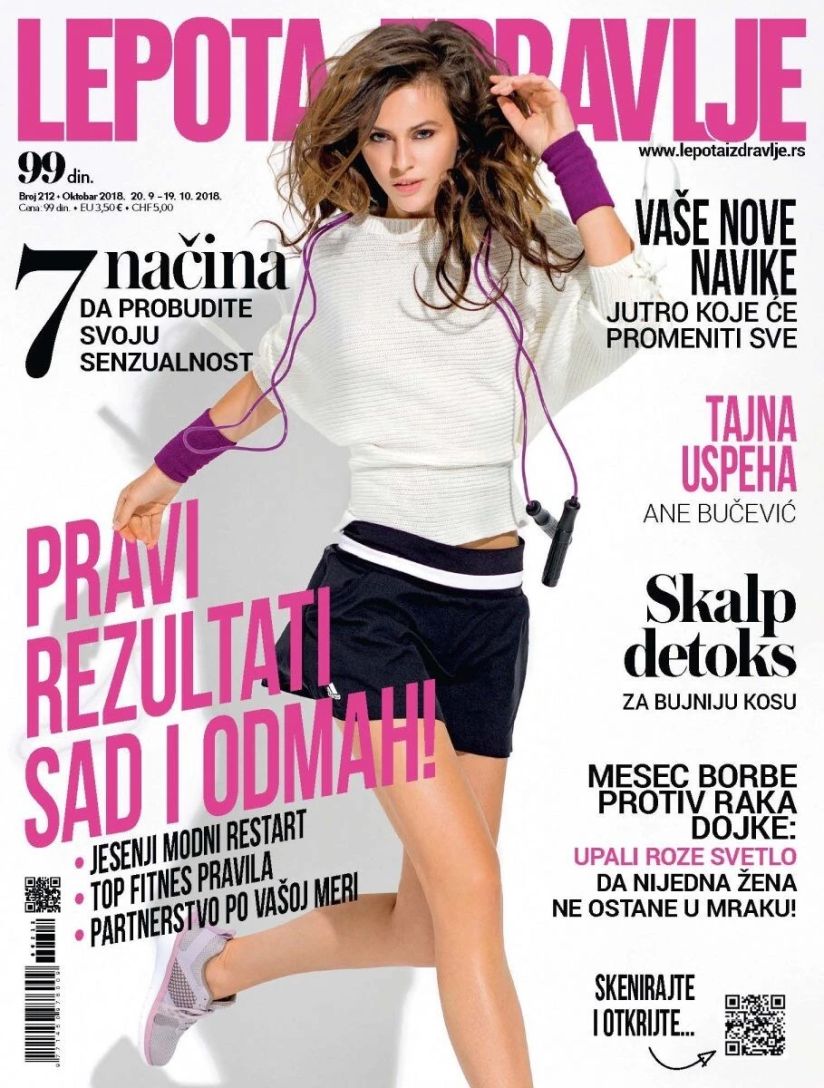LEPOTA I ZDRAVLJE magazine side cover Issue 212  October 2018