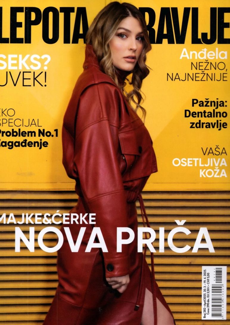LEPOTA I ZDRAVLJE magazine side cover Issue 282  April 2025