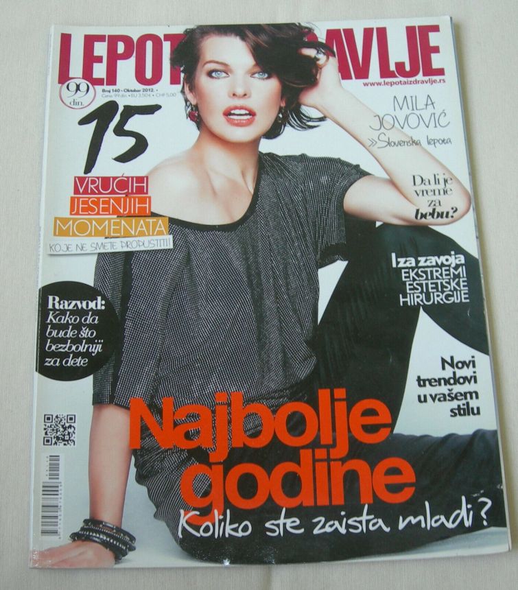 LEPOTA I ZDRAVLJE magazine side cover Issue 140  October 2012