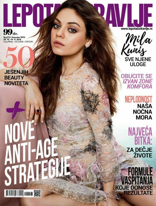 LEPOTA I ZDRAVLJE magazine side cover Issue 213  November 2018