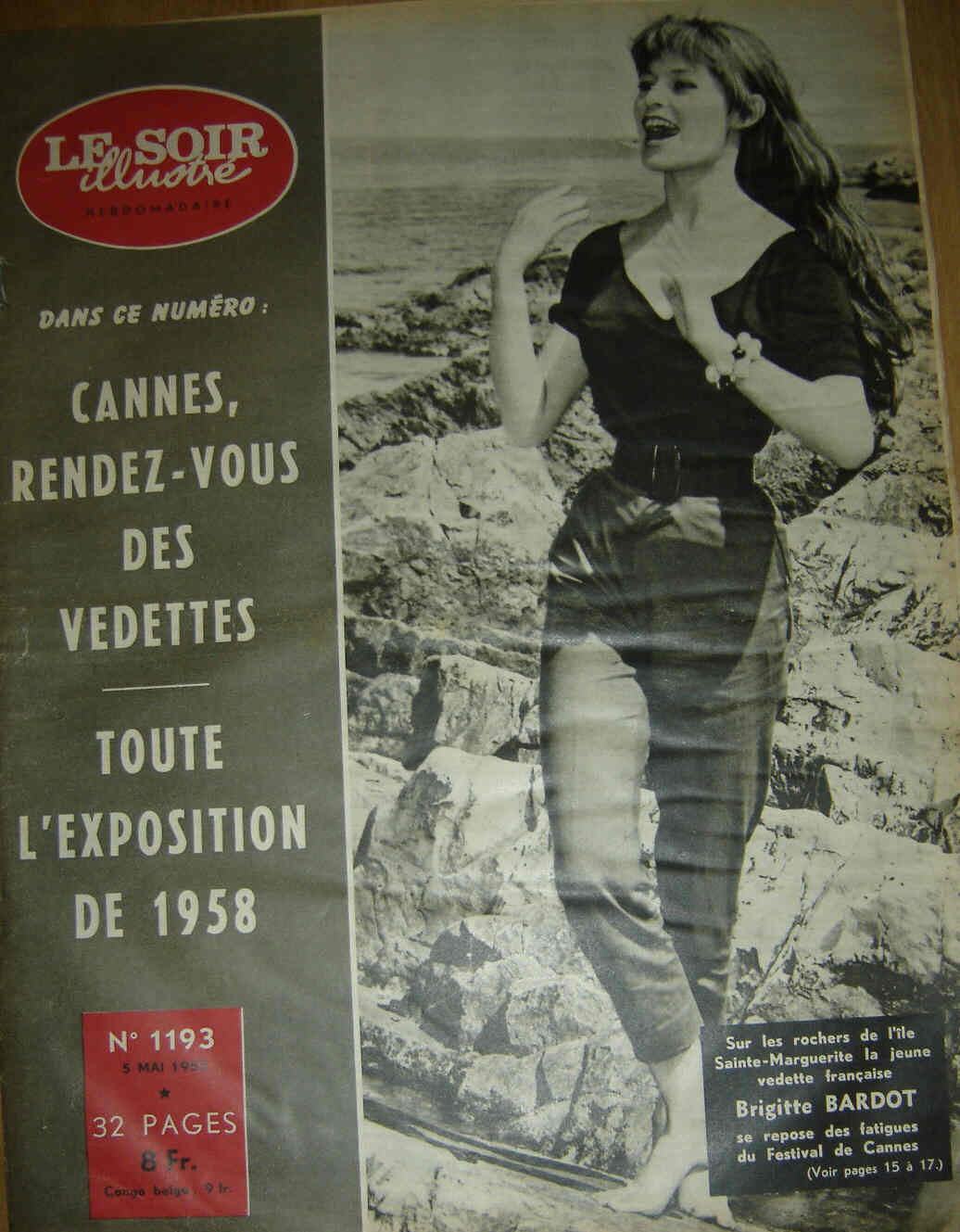 LE SOIR ILLUSTRE magazine side cover Issue 1193 5 May 1955