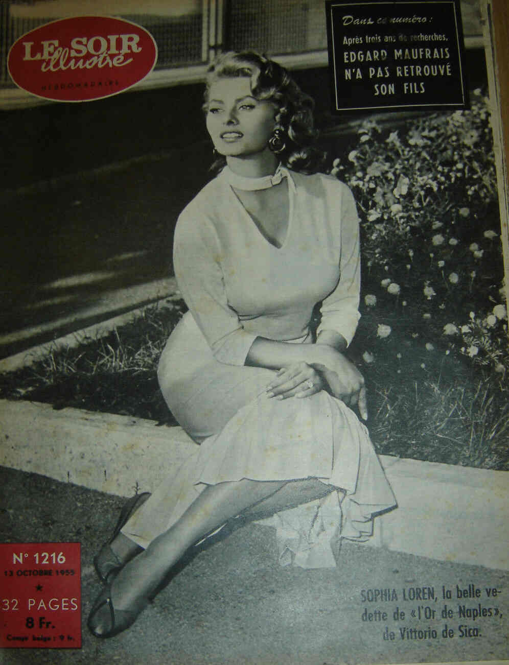 LE SOIR ILLUSTRE magazine side cover Issue 1216 13 October 1955