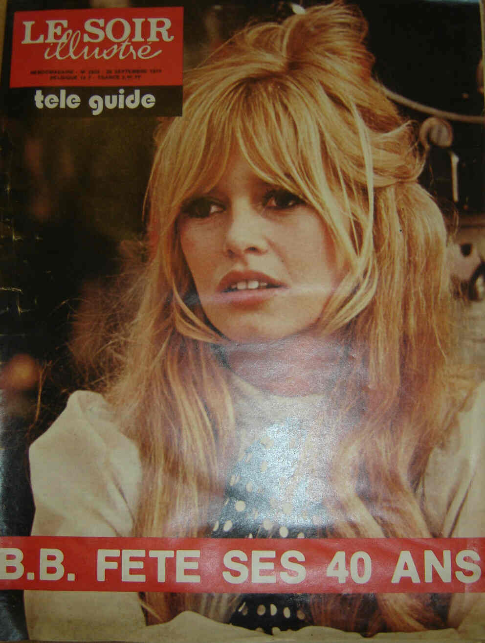LE SOIR ILLUSTRE magazine side cover Issue 2205 20 September 1974