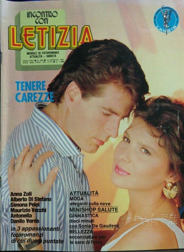 LETIZIA magazine side cover Issue 488 15 January 1987