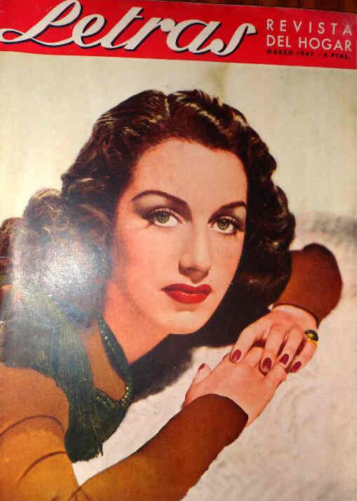 LETRAS magazine side cover March 1947