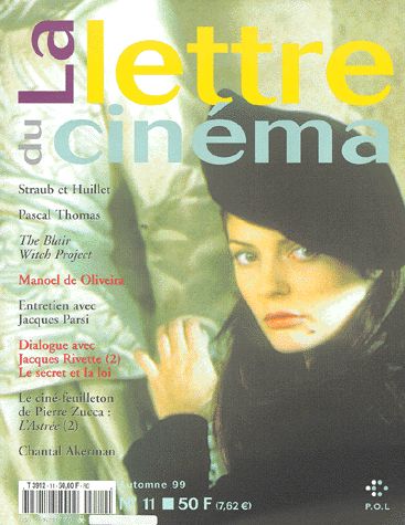 LETTRE DU CINEMA | LA magazine side cover Issue 11 Fall 1999