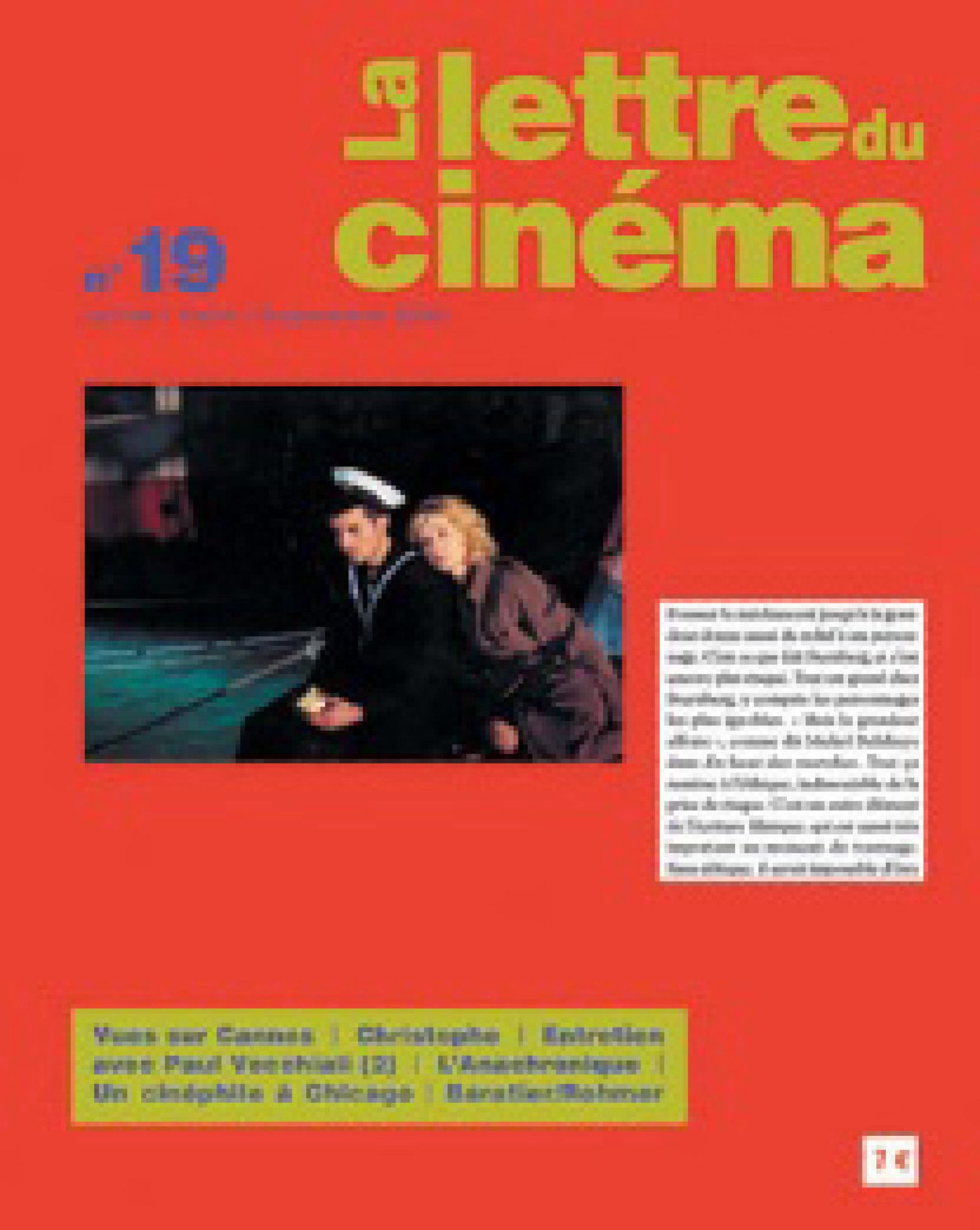 LETTRE DU CINEMA | LA magazine side cover Issue 19   