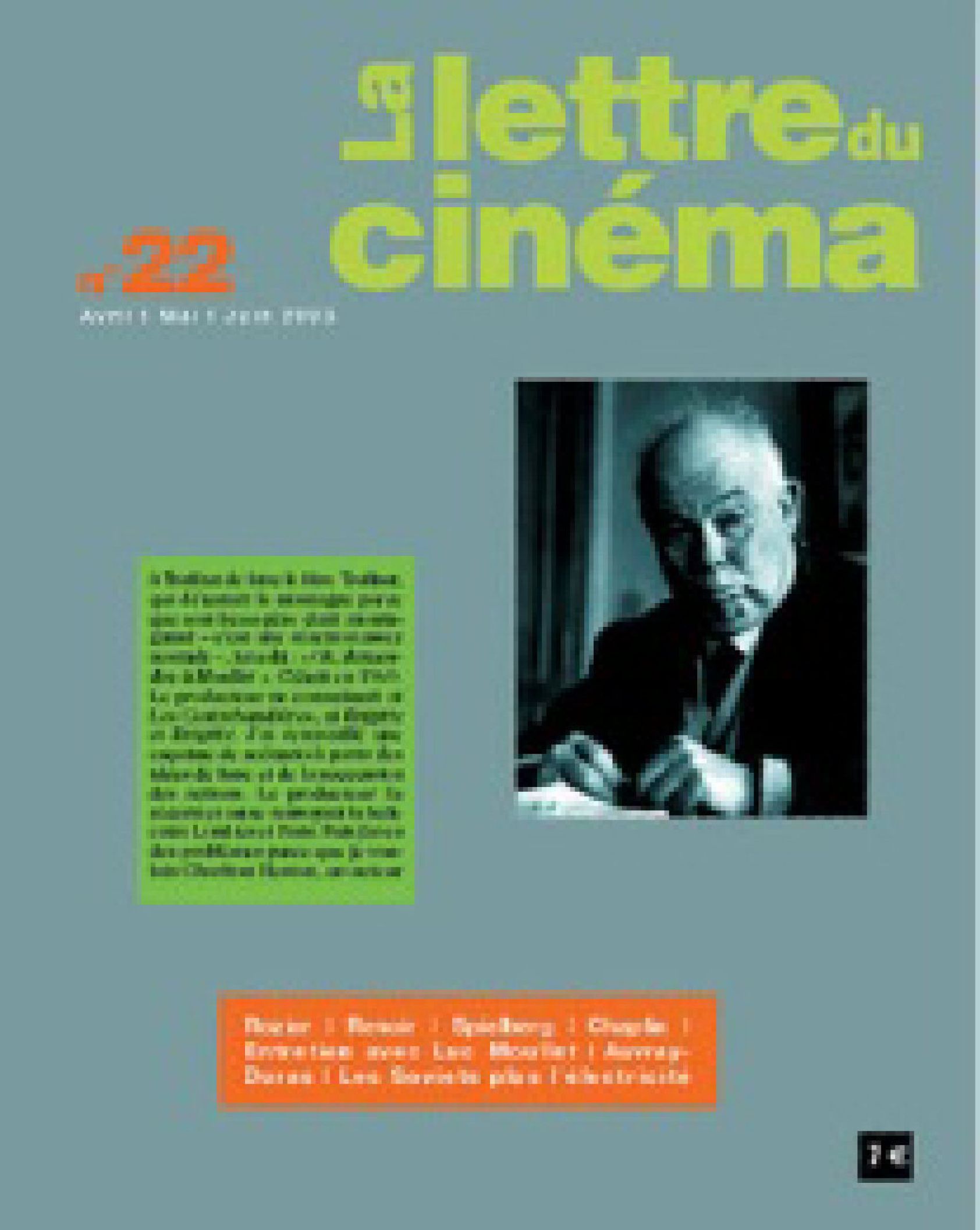 LETTRE DU CINEMA | LA magazine side cover Issue 22   