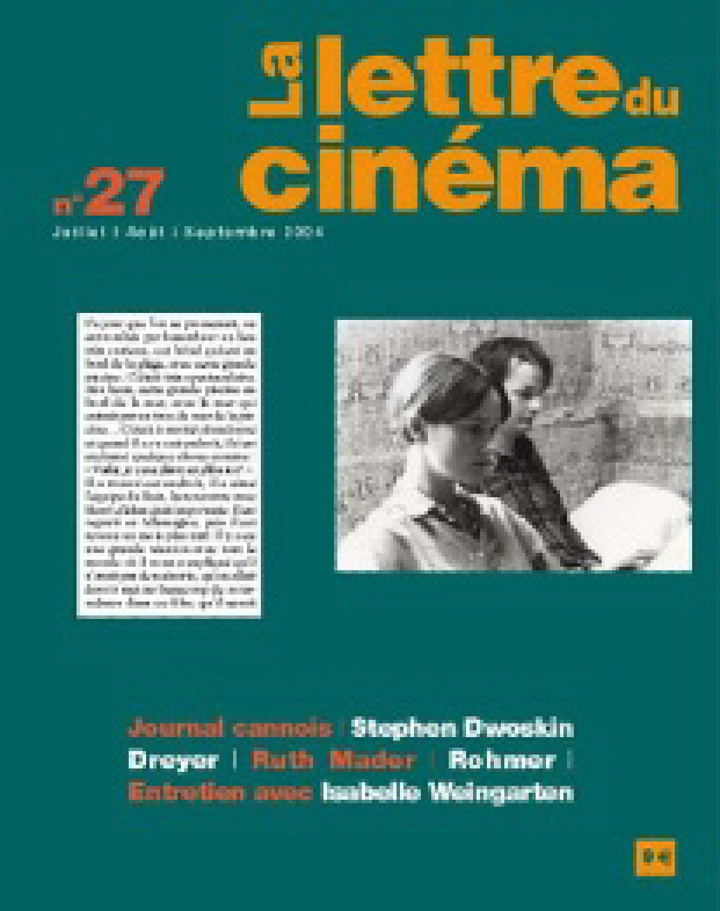 LETTRE DU CINEMA | LA magazine side cover Issue 27   