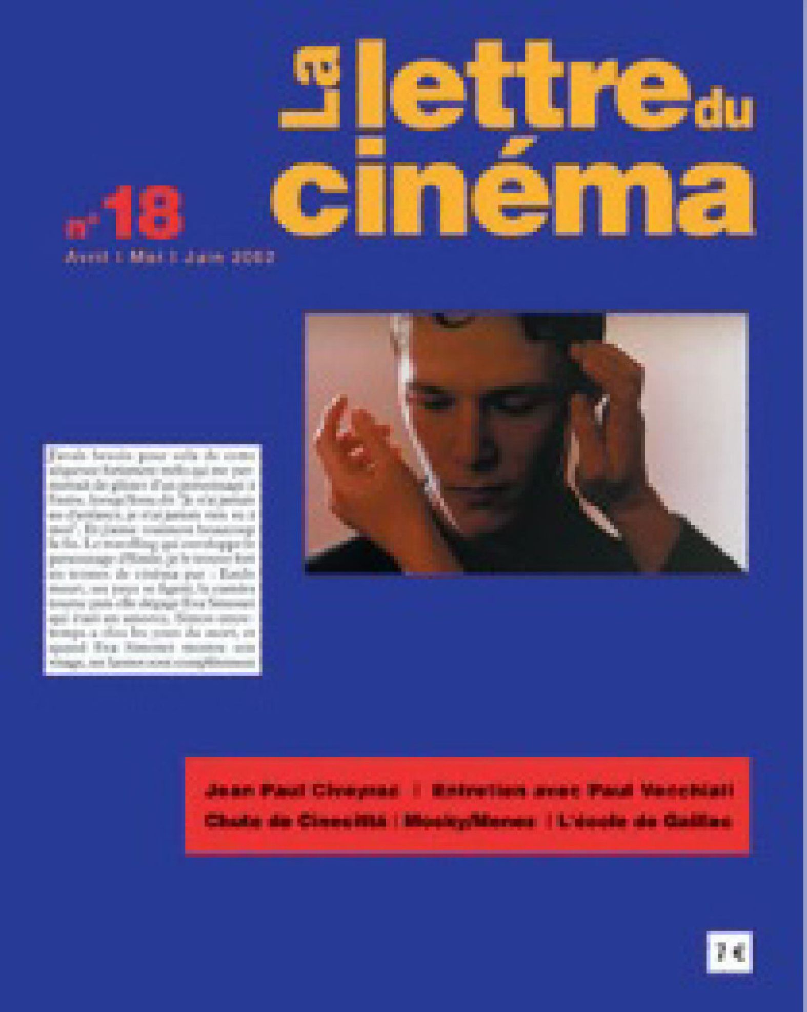 LETTRE DU CINEMA | LA magazine side cover Issue 18  June 2001