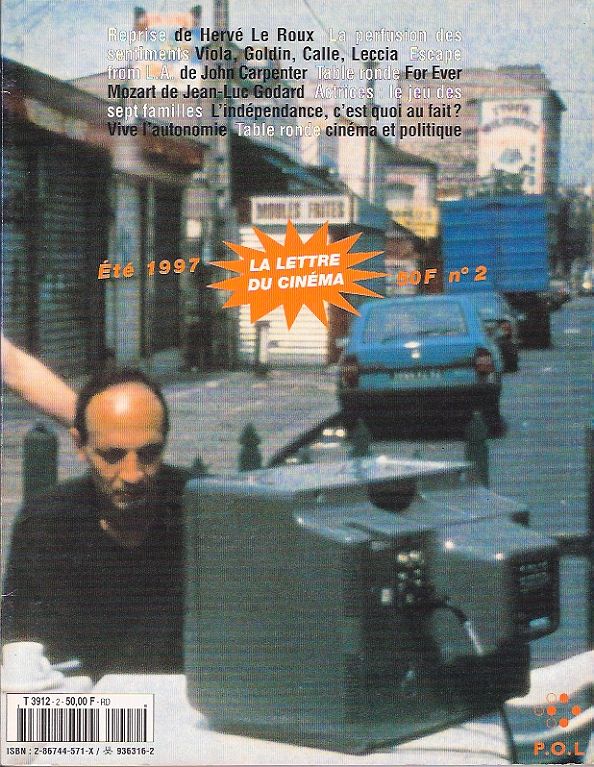 LETTRE DU CINEMA | LA magazine side cover Issue 2 Summer 1997