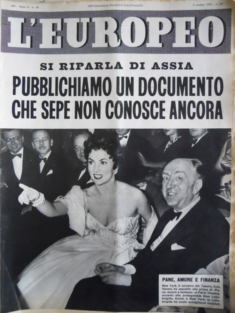 L EUROPEO magazine side cover Issue 40 3 October 1954