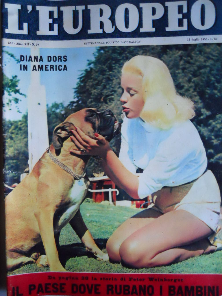 L EUROPEO magazine side cover Issue 29 15 July 1956