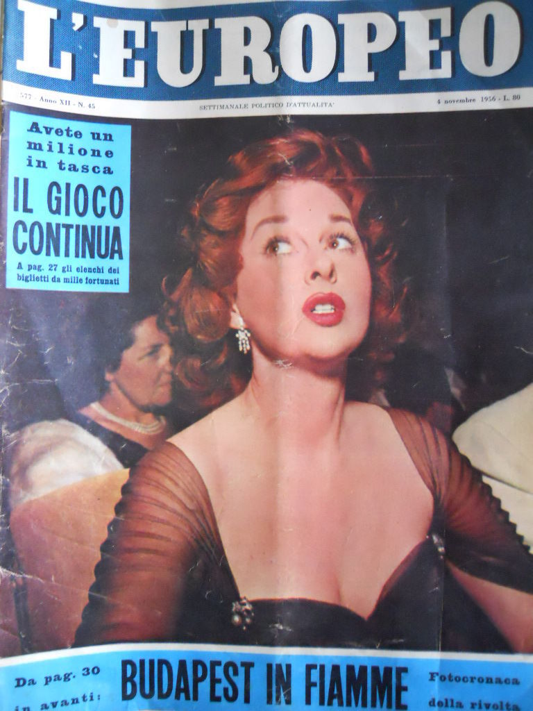 L EUROPEO magazine side cover Issue 45 4 November 1956